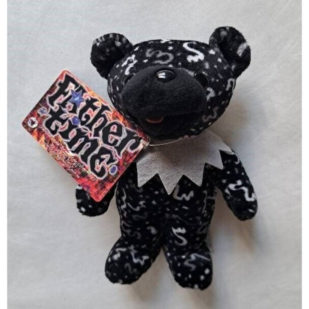 Father Time Bear Grateful Dead Beanie Collectible Plush Doll Black Music Tour